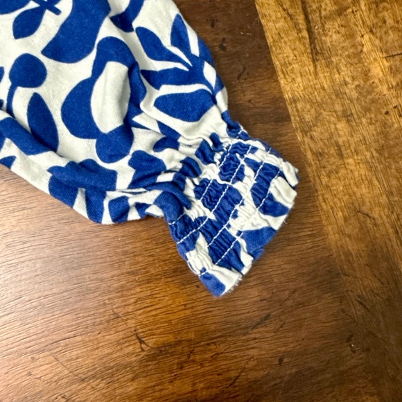 💕 Hanna Andersson Blue Blouse and Pink Cargo Pants Set Size 6/7 - Picture 3 of 9